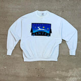 White vintage 90s Lazzercise Winter Sweatshirt  - XL